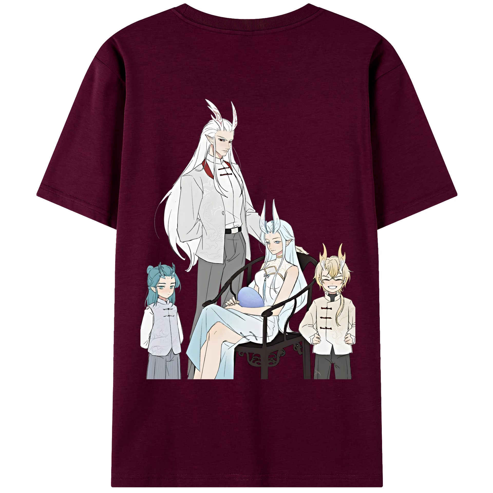 （画像用） Ne Zha 2 ナタ 魔童の大暴れ レディース半袖Tシャツ(バックプリント)